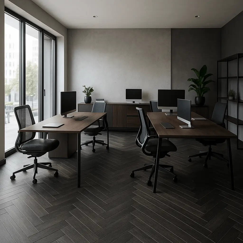 spc herringbone flooring by Madeleine Floors